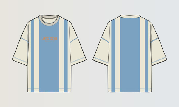 Modern Cut and Sew T-Shirt Collection with Panel Patterns and Graphic Designs