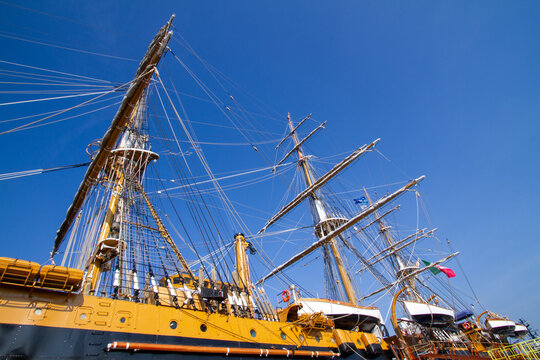 amerigo vespucci sailing boat, Ravenna Navy port