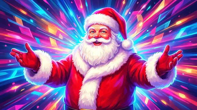 Magical Santa Claus &mdash; Bright Christmas Spirit and Joy