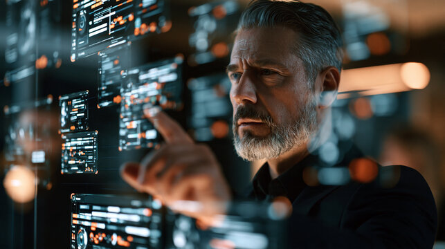 Business consultant developing AI-powered project management