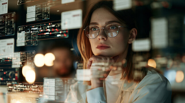 Business consultant developing AI-powered project management