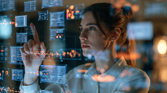 Business consultant developing AI-powered project management