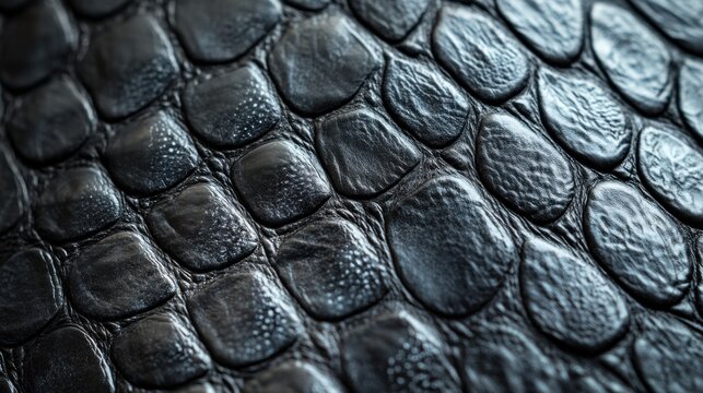 Close up of embossed python skin leather texture