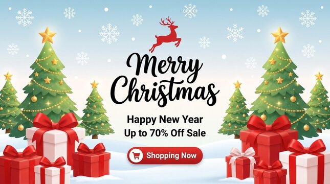 Merry christmas sale banner background.Merry Christmas text Calligraphic Lettering Vector illustration.