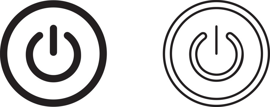power button, power icon, on off button, power switch, outline icon, black icon, power symbol, start stop, turn on, turn off, button vector, system control, electronic device, digital switch, tech ico
