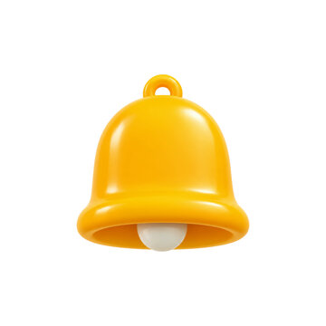 Yellow bell with clapper for notification alerts and communication reminders.