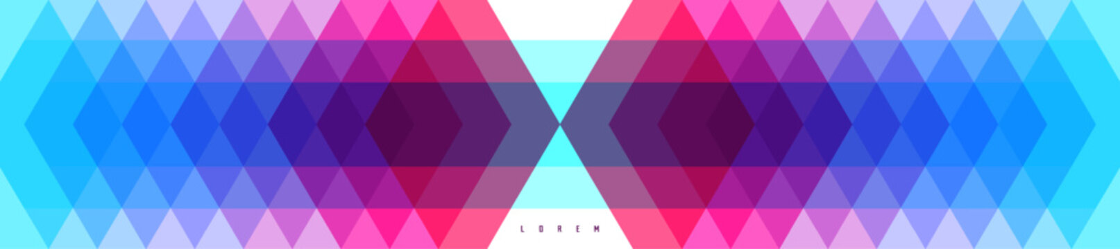 An image composed of numerous flat, semi-transparent rhombuses or squares featuring transition effects. A dynamic gradient background. Vector for a brochure, poster, cover, presentation, or banner.
