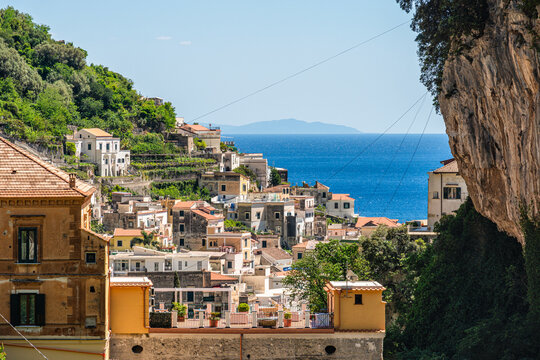 Scenic summer sight in Amalfi, Province of Napoli, Campania, Italy.