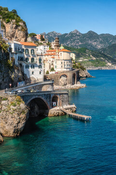 Scenic summer sight in Atrani, Amalfi Coast, Province of Salerno, Campania, Italy.