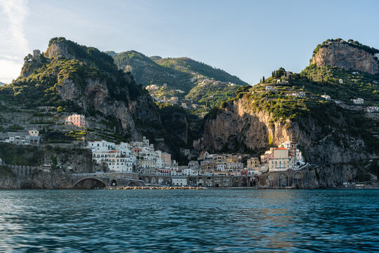 Scenic summer sight in Atrani, Amalfi Coast, Province of Salerno, Campania, Italy.