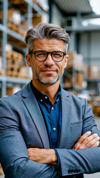 A man with gray hair and a beard wearing glasses and a suit