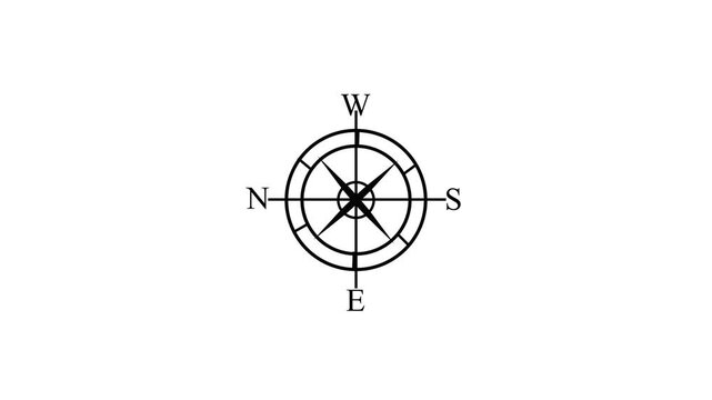 Minimalist Analog Clock Face Animation with Rotating Second Hand on a Clean White Background
