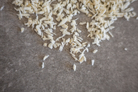 finely shredded coconut extra close-up