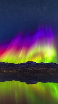 Polarlicht Zeitraffer - Aurora Borealis 10.10.2026 - Norwegen - Narvik - Nordlichter - intensiv