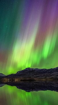 Polarlicht Zeitraffer - Aurora Borealis 10.10.2026 - Norwegen - Narvik - Nordlichter - intensiv