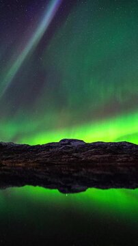 Polarlicht Zeitraffer - Aurora Borealis 10.10.2026 - Norwegen - Narvik - Nordlichter - intensiv