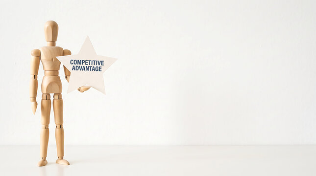 Competitive advantage and marketing team KPI performance management concept with copy space for business growth presentation slide