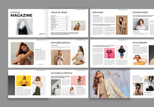 Modern Magazine Template Design