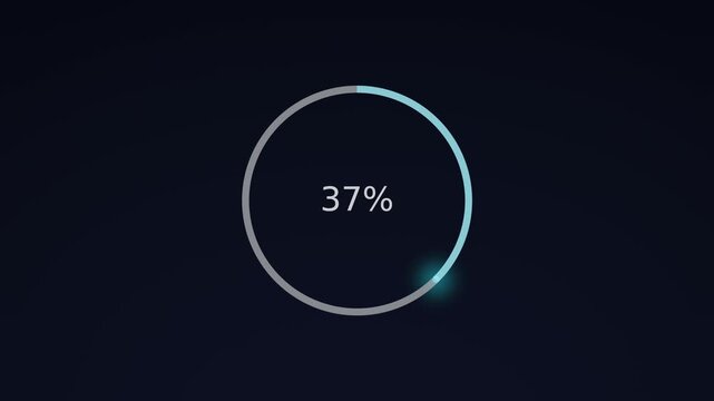 Circular Progress Loading Animation, Minimal UI Motion Graphic
