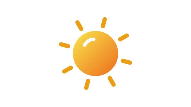 Three stylized sun icons with gradient colors on white background