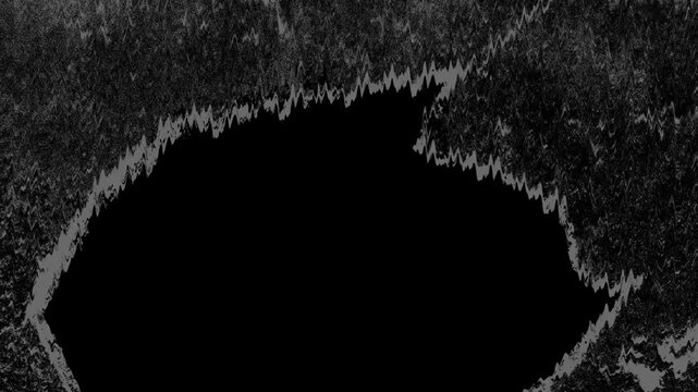 Dark hole contrasts sharply with rough, textured surface. Texture details edge sharply, creating deep visual contrast. Ideal for abstract backgrounds or mystery concepts