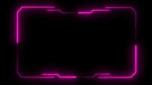 Hud frames pink user interface elements design modern technology futuristic control panel screen digital hologram.abstract tech sci hologram frame template design Motion graphics of concept 4k
