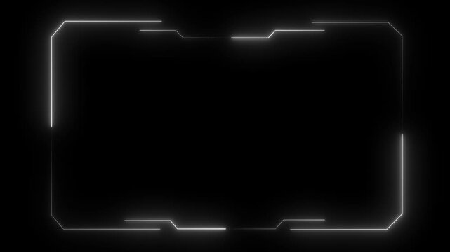 Hud frames white user interface elements design modern technology futuristic control panel screen digital hologram.abstract tech sci hologram frame template design Motion graphics of concept 4k