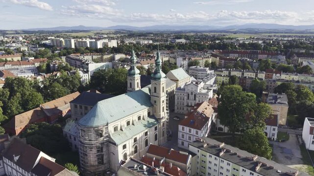 Nysa, Nysa, Opole, Poland, aerial drone view,