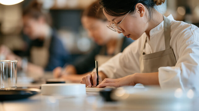 Faceless curators preparing heritage objects in a laboratory, with copy space