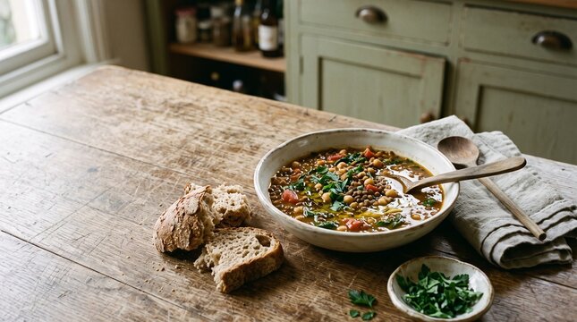 Colorful pantry stew ready for a shared supper