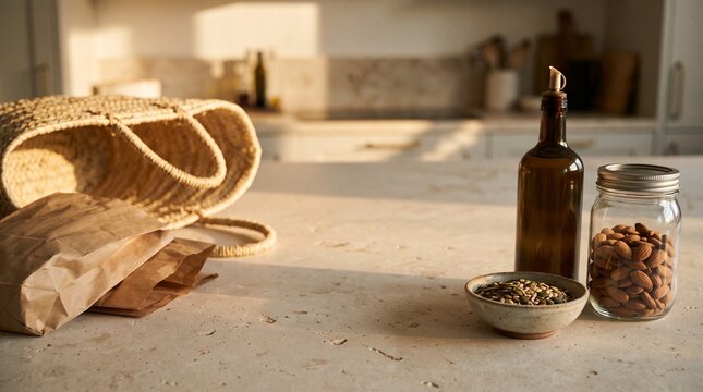 Grocery ingredients arranged for oil stability content