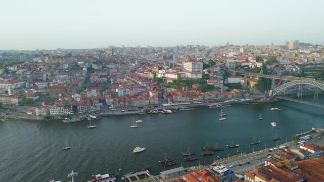 Porto and Gaia Waterfronts Along the Douro River