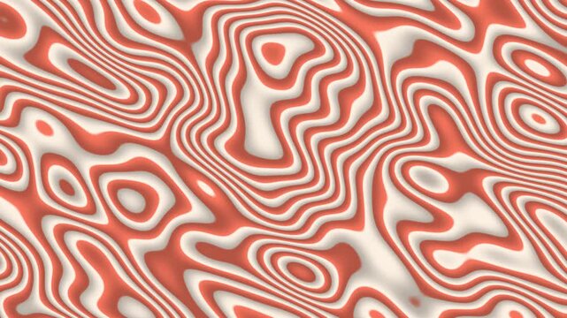 Coral reaction diffusion labyrinth of organic stripes slowly winding and reforming