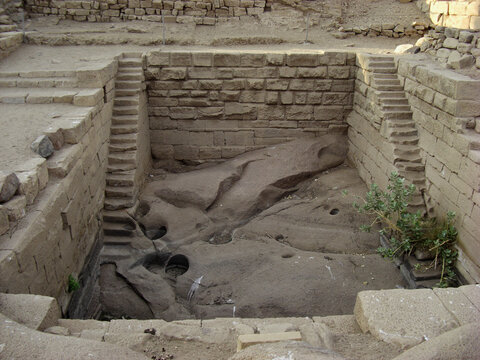 Egypte, nilom&egrave;tre, &Icirc;le El&eacute;phantine &agrave; Assouan