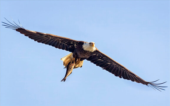 Bald Eagle With Fish in Talons