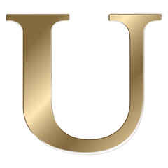 Letter u png gold metallic font, transparent background © Rawpixel.com