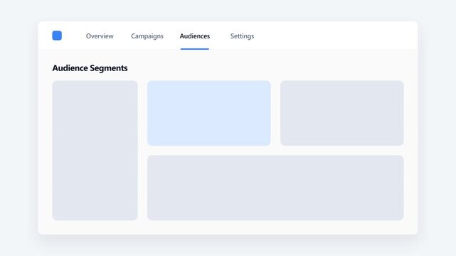 Desktop SaaS UI simulation featuring a fast, ease-out sweep underline animation for category tabs, synchronized with smooth panel content crossfades.