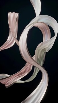 Abstract 3D floating ribbon