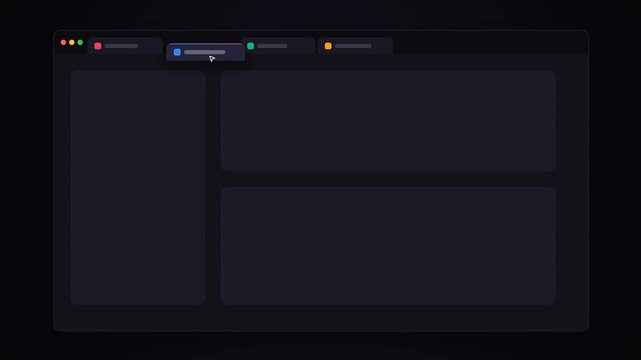 Animation of a browser tab being dragged out (undocked) from the tab bar, popping out, and fluidly expanding into a new floating window.
