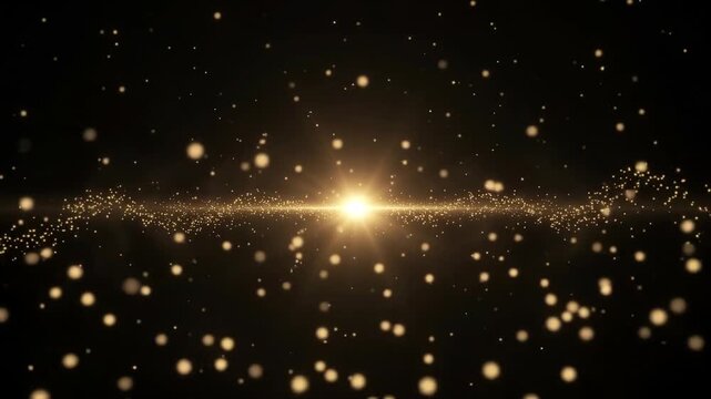Cosmic Nebula Glow with Ethereal Light Beams and Sparkling Starfield in Deep Space