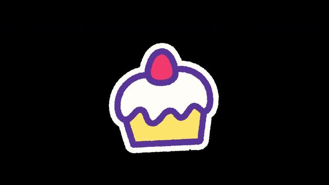 Cute Hand-Drawn Icons and Facial Expressions Animation Set