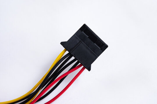 Computer power supply connector with wires