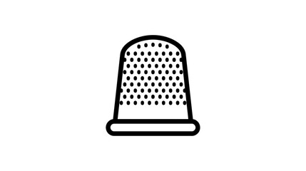 Isolated sewing thimble icon on transparent background © erok