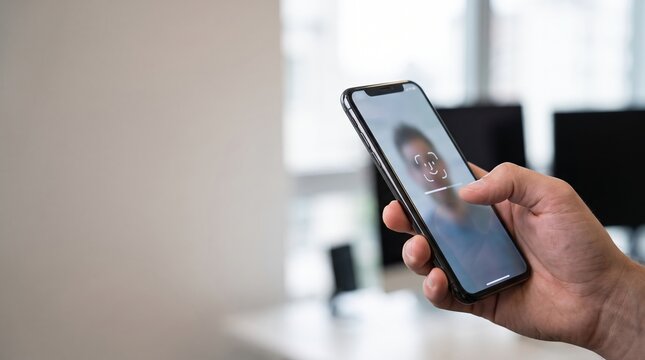 User verifying identity on a smartphone