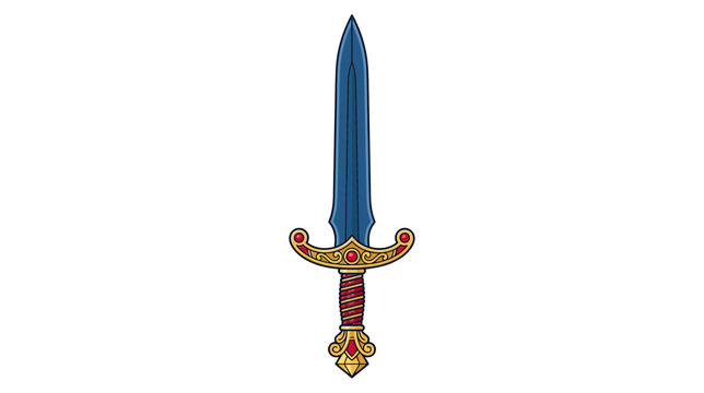 Ornate Medieval Sword Isolated Transparent Background