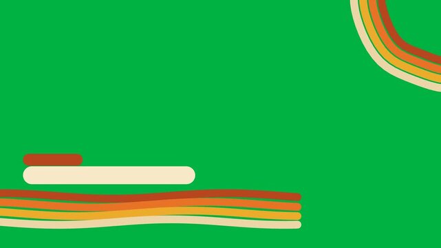 A blank wavy stripe lower third sweeps into the corner over clean green screen in a short 4K overlay animation.