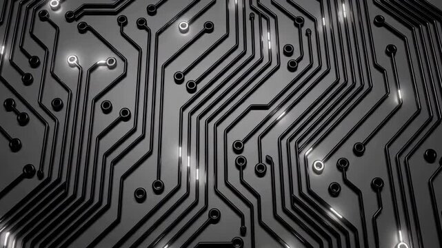 Close-up of illuminated circuit board