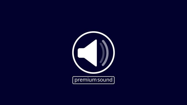 White speaker icon with sound waves on black background minimalist audio symbol graphic design