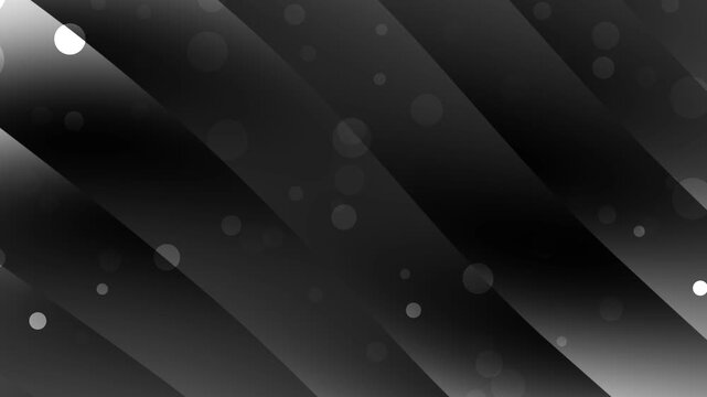 Abstract black and white wavy patterns with bright circular bokeh light spots, perfect for background, wallpapers, branding, packaging, banners, presentations, and digital design projects.