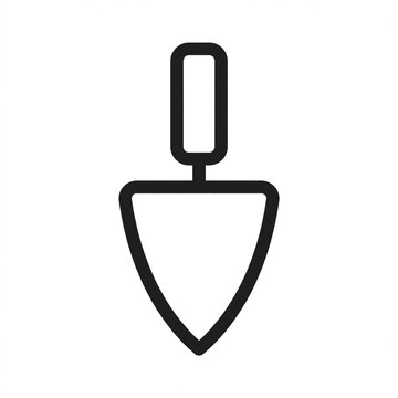 Garden trowel line icon - hand tool